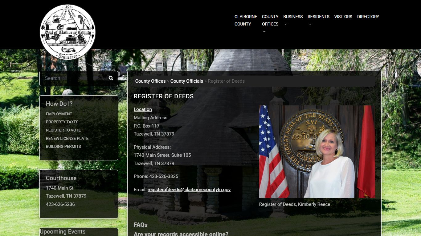 Register of Deeds – Claiborne County